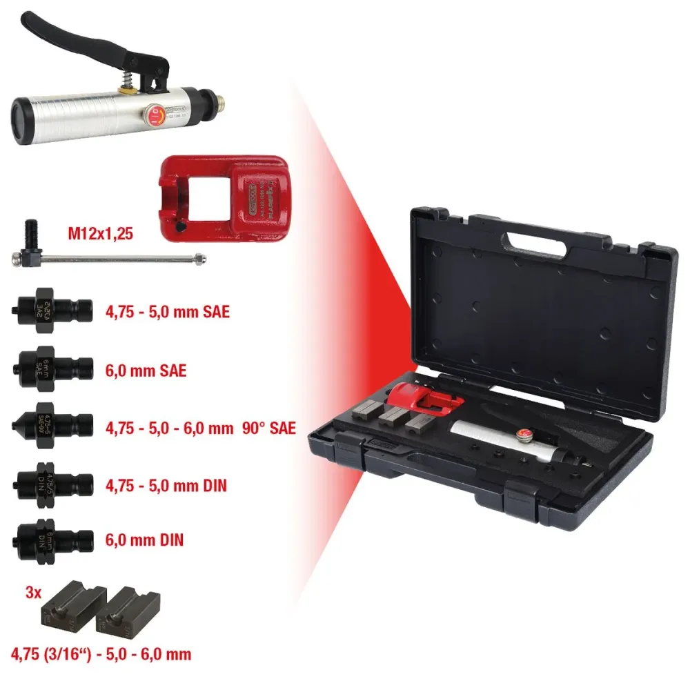 KS TOOLS Rebordeador universal profesional, Flarefix II, 11 pzs ( 122.1260 )
