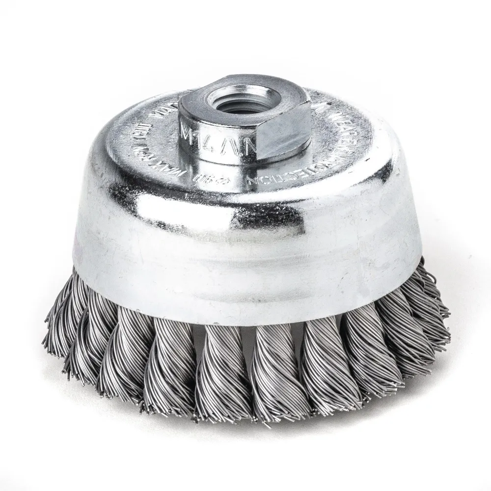 LessMann 482217 - Cepillo taza LessMann 65 mm./M14x2,0 mm. alambre de acero trenzado STH 0,50