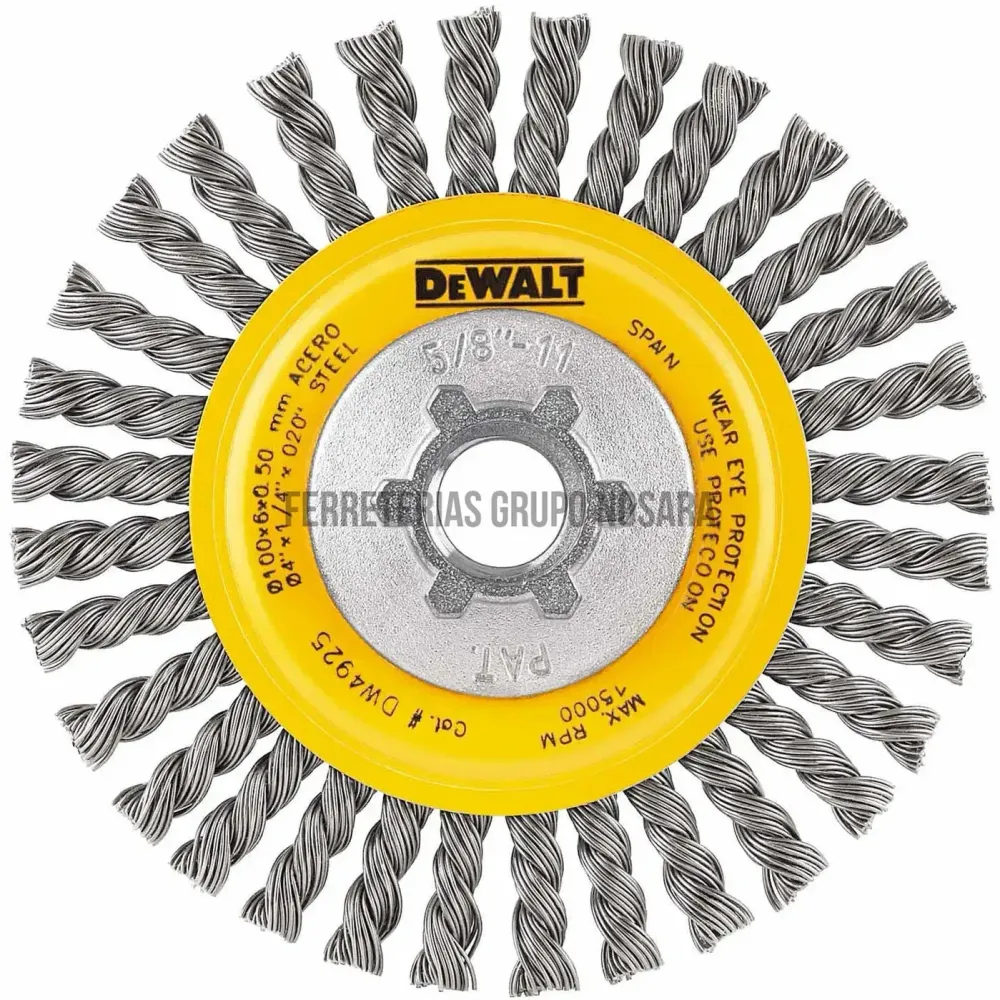 Cepillo trenzado circular para esmeriladora 6" Dewalt DW4937 LIBRE