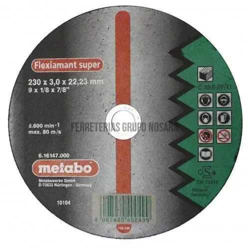METABO DISCO CONCRETO 9"" #16147 LIBRE