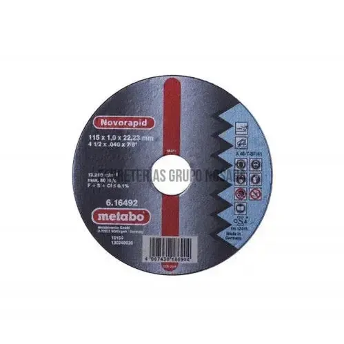 METABO DISCO CORTE INOX 4-1/2" #16492 LIBRE