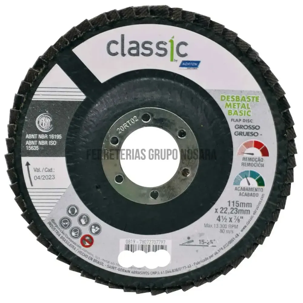 NORTON DISCO FLAP 4 1/2 #40 BASIC LIBRE