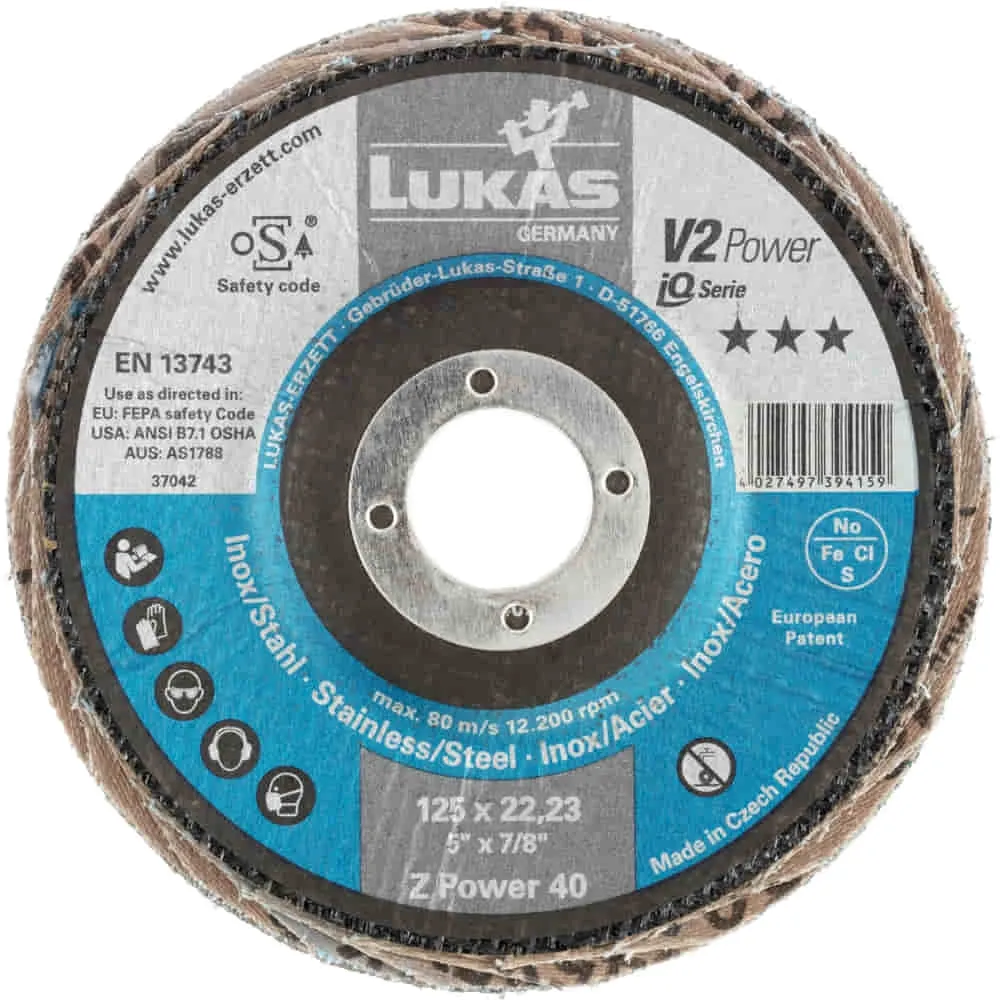 Disco de láminas LUKAS V2 POWER ZK Ø 125 mm grano 40 plano ( 4000840346 )