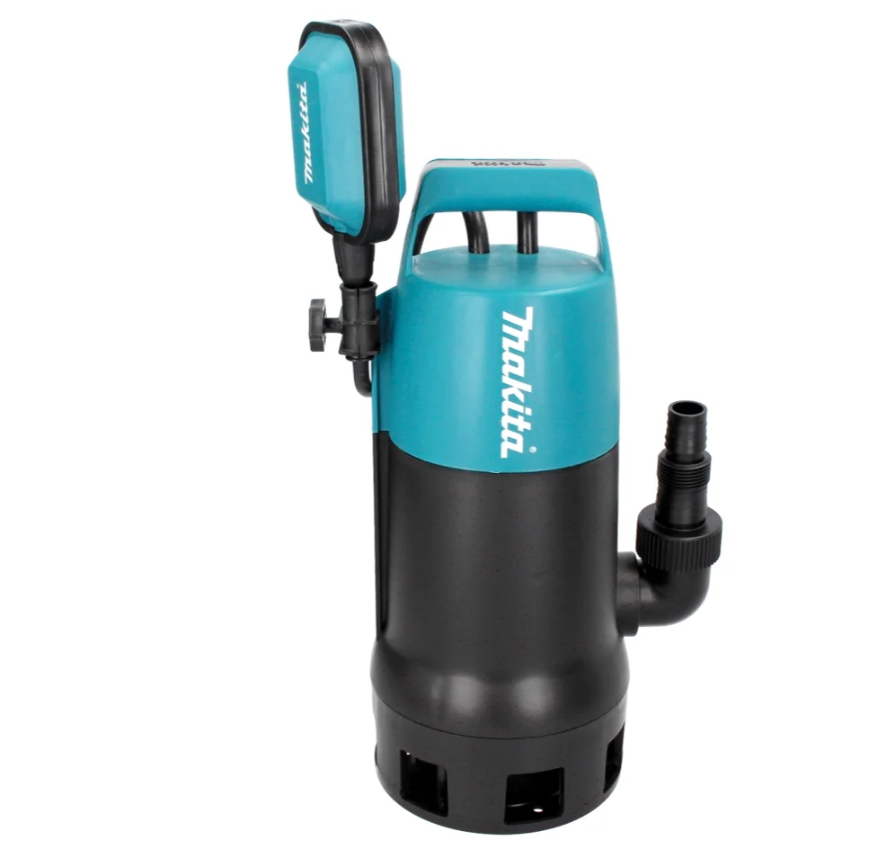 Bomba sumergible eléctrica Makita PF 1010 Bomba de agua sucia limpia 1100 vatios 14400 l/h 5 m de profundidad