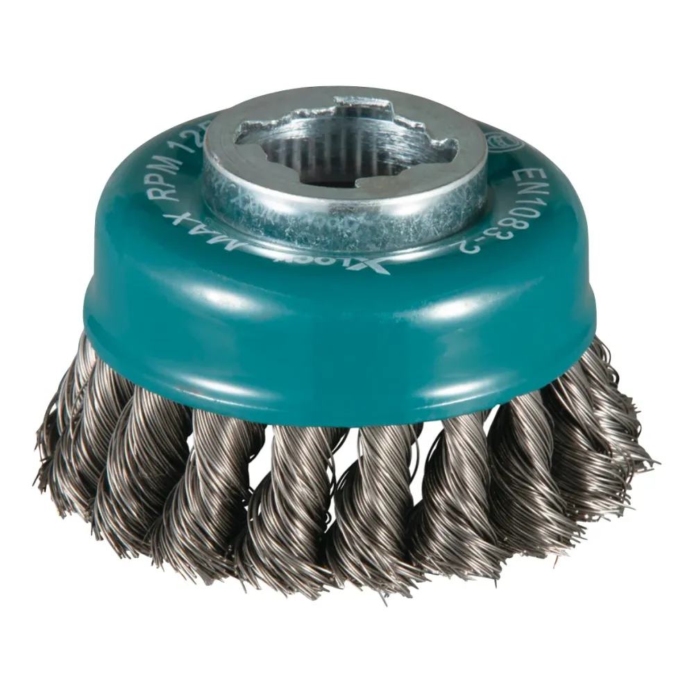 Cepillo de copa Makita X-Lock 80 x 0,35 mm acero (D-73374) para amoladora angular inalámbrica GA041G / GA044G / GA047G