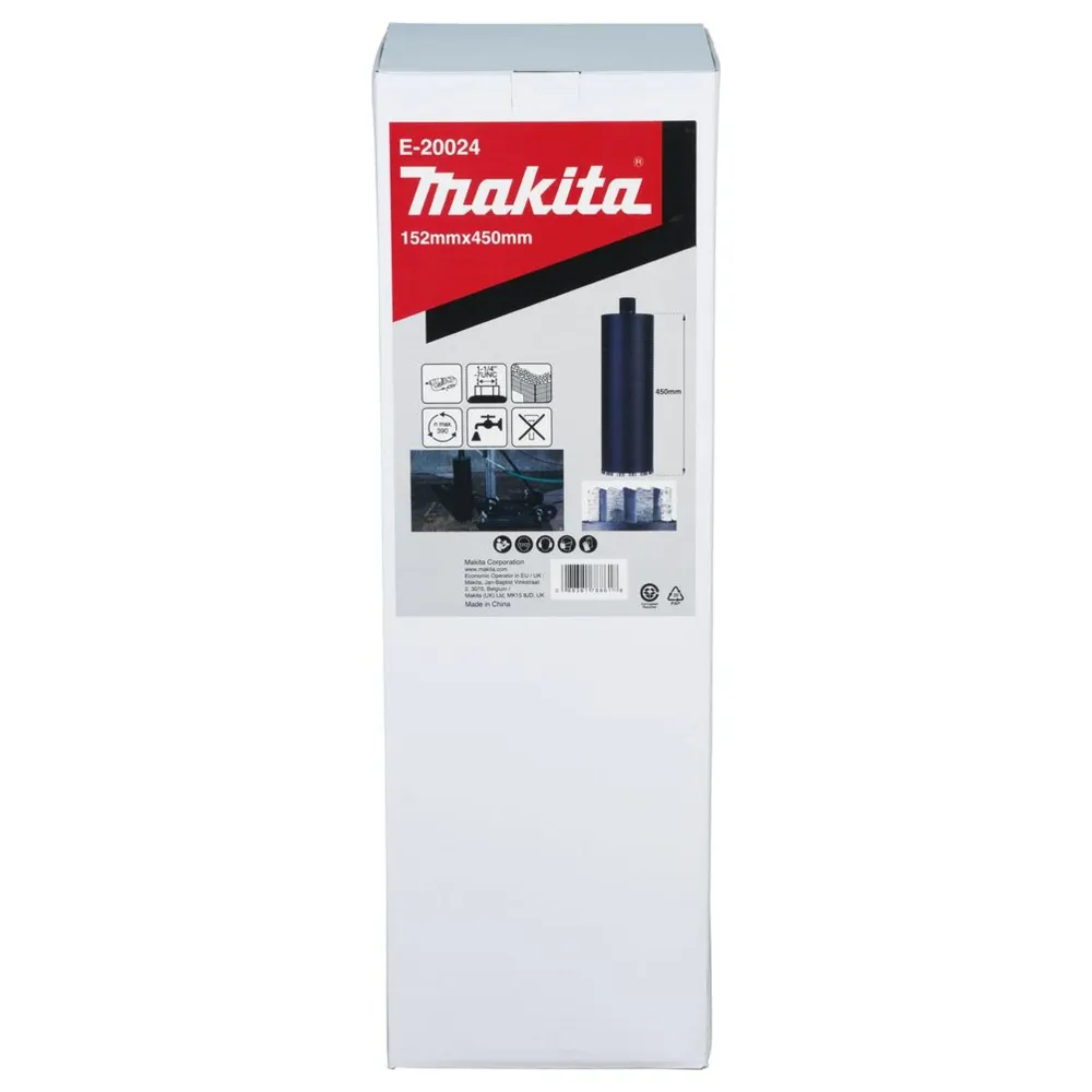 Corona de diamantes Makita E-20024 152x450mm Húmedo 1-1/4"UNC