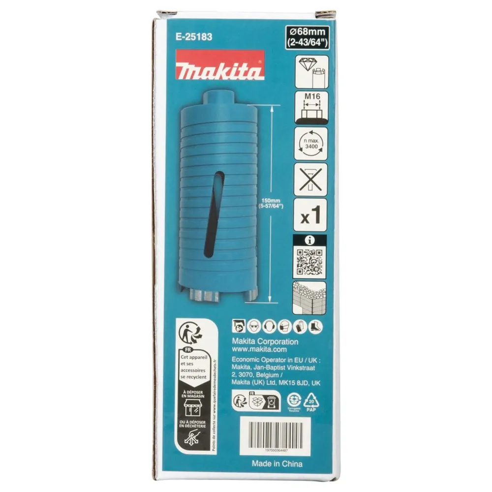 Corona de diamantes Makita E-25183 68 mm M16
