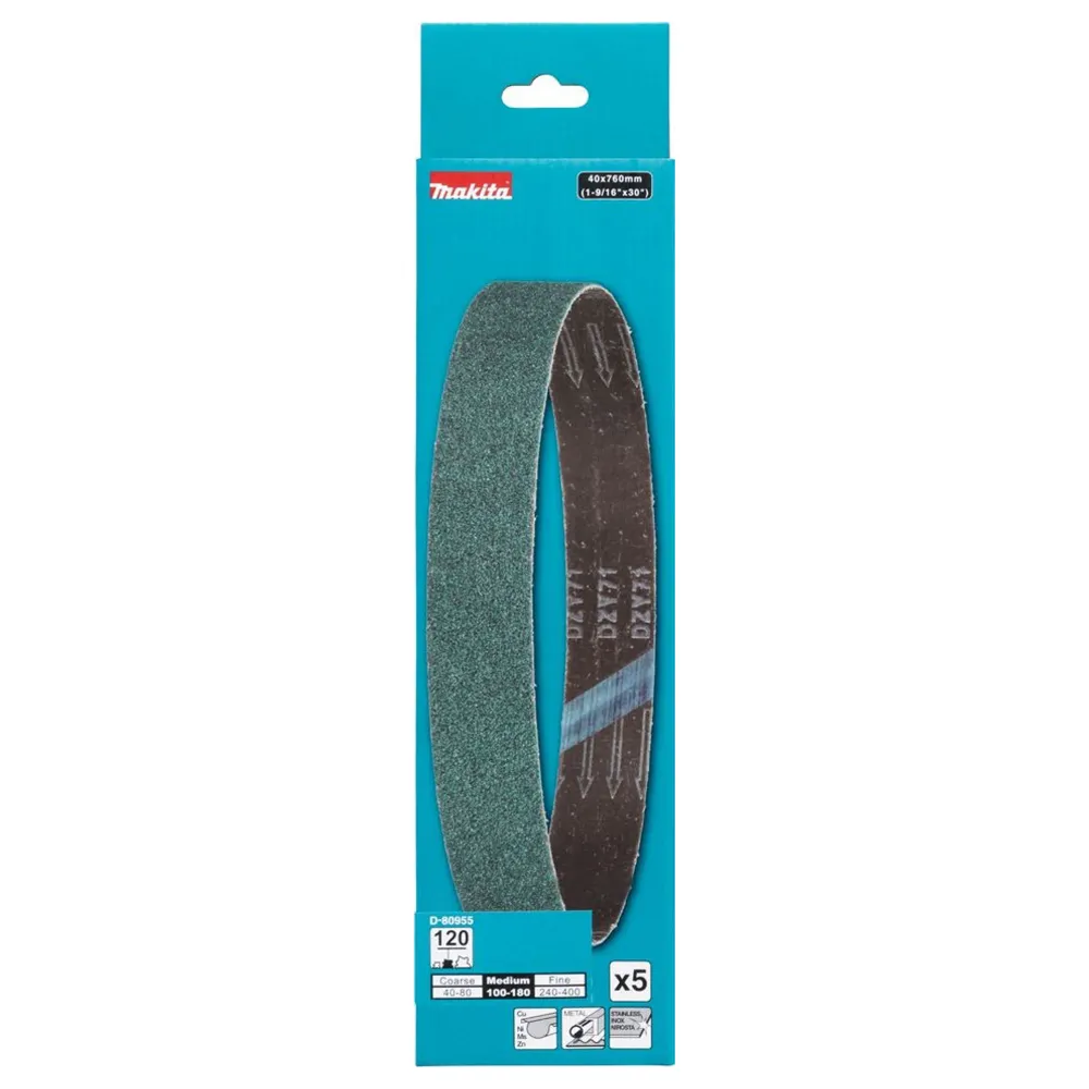 Correas abrasivas Makita D-80955 40x760mm Grano 120