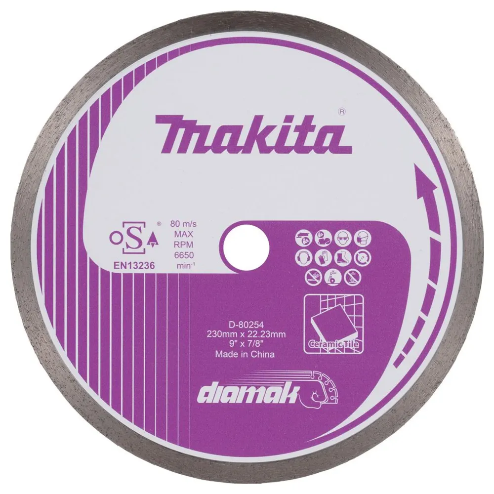 Disco de diamante Makita Corona continua D-80254 de 230 mm