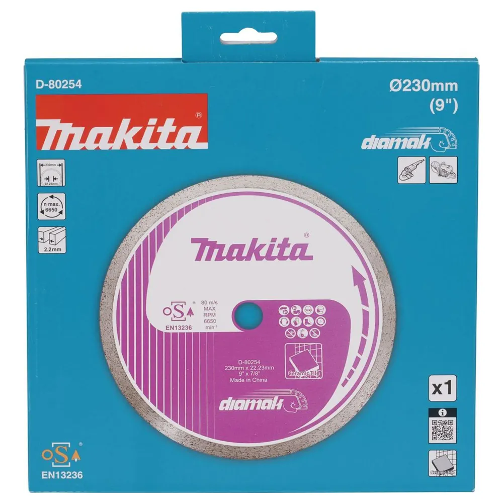 Disco de diamante Makita Corona continua D-80254 de 230 mm