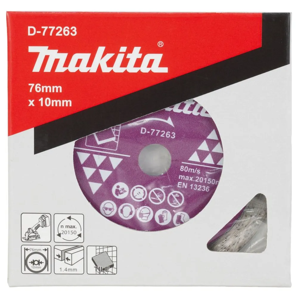 Disco de diamante Makita D-77263 para baldosas de 76 mm