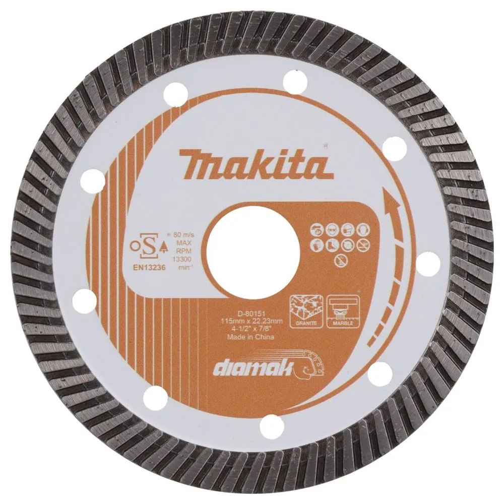 Disco de diamante Makita D-80151 115 mm Mármol Granito