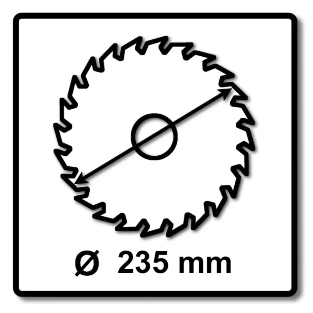 Hoja de sierra circular Makita M-FORCE para madera 235 x 30 x 2,3 mm 24 dientes (B-32063)