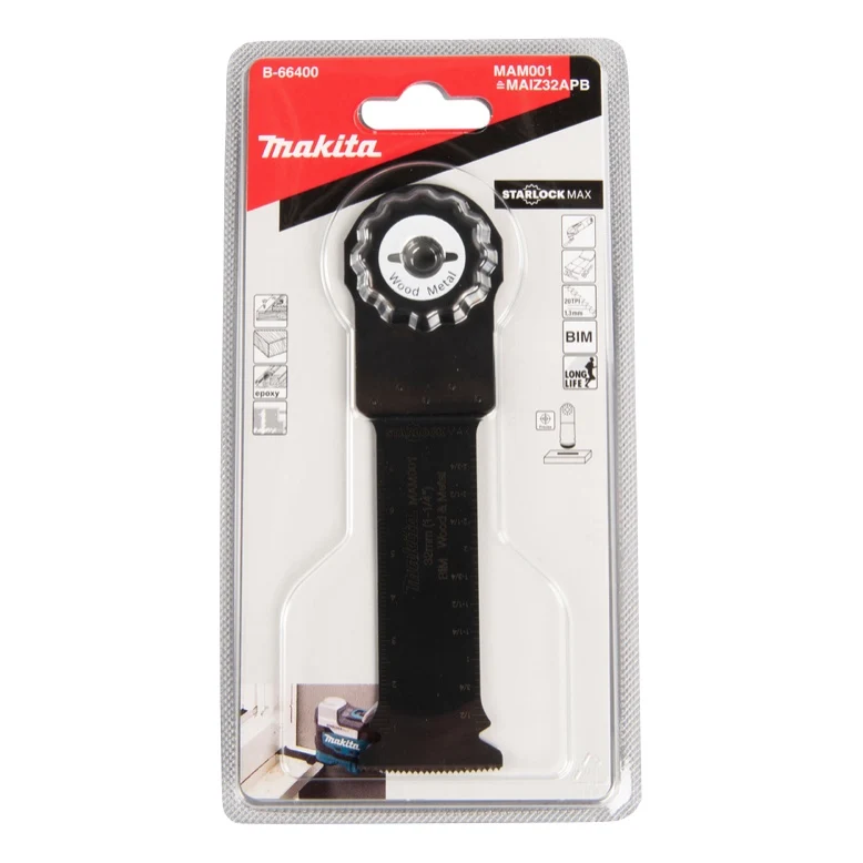 Hoja de sierra de inmersión Makita MAM001 Starlock Max 32 x 80 mm 4 piezas (4x B-66400)