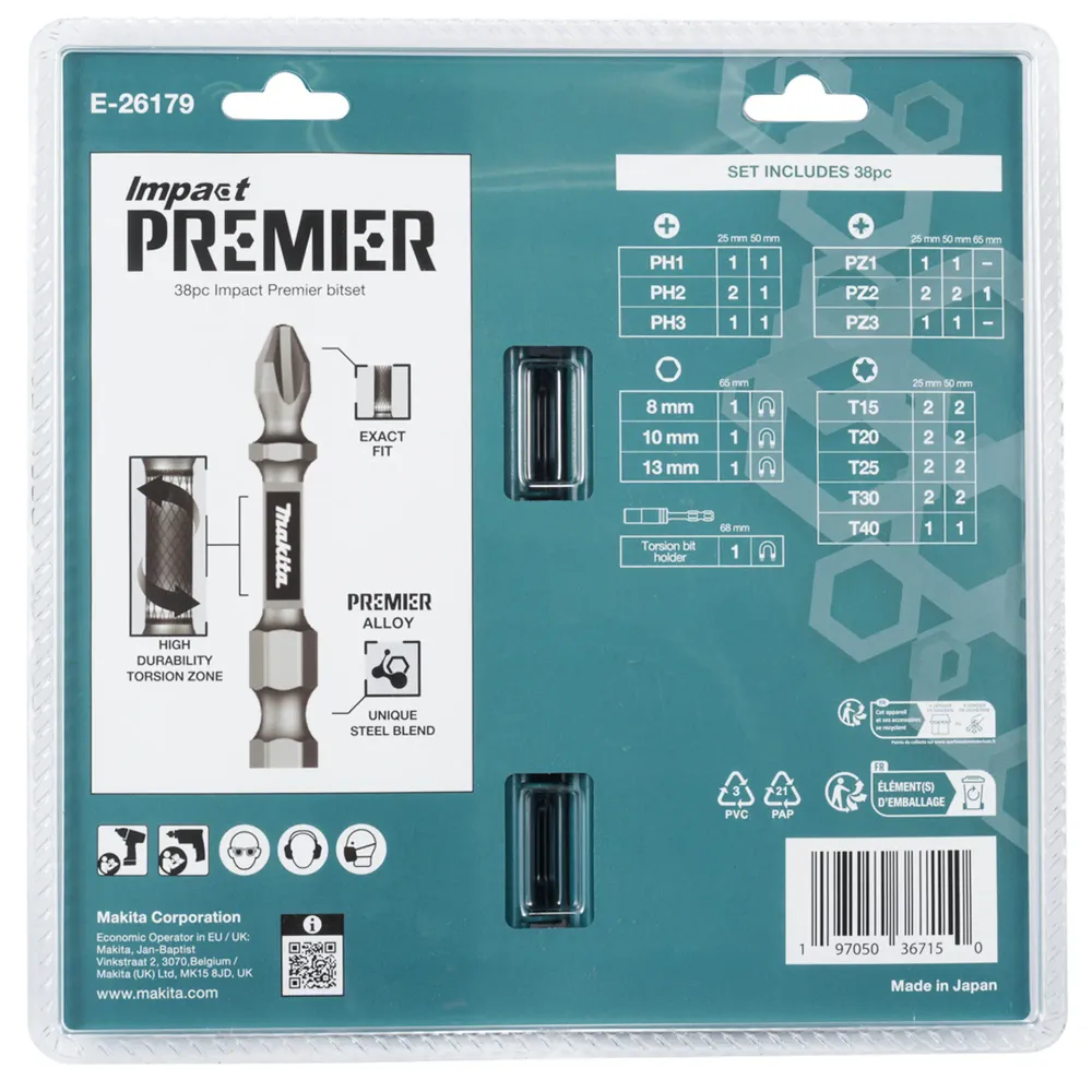 Insertos Box Impact Premier Makita E-26179