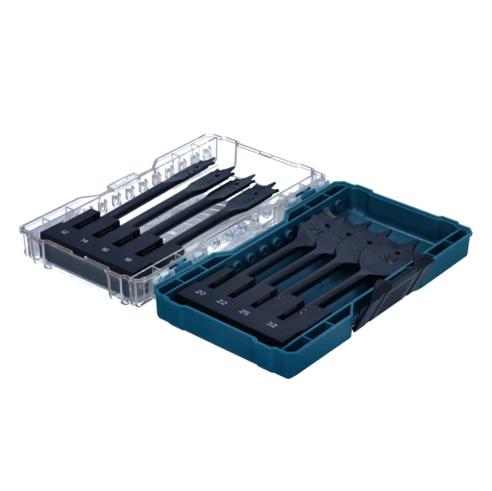 Juego de brocas fresadoras planas Makita 8 piezas (E-08698) para madera 12 / 14 / 16 / 18 / 20 / 22 / 25 / 32 mm