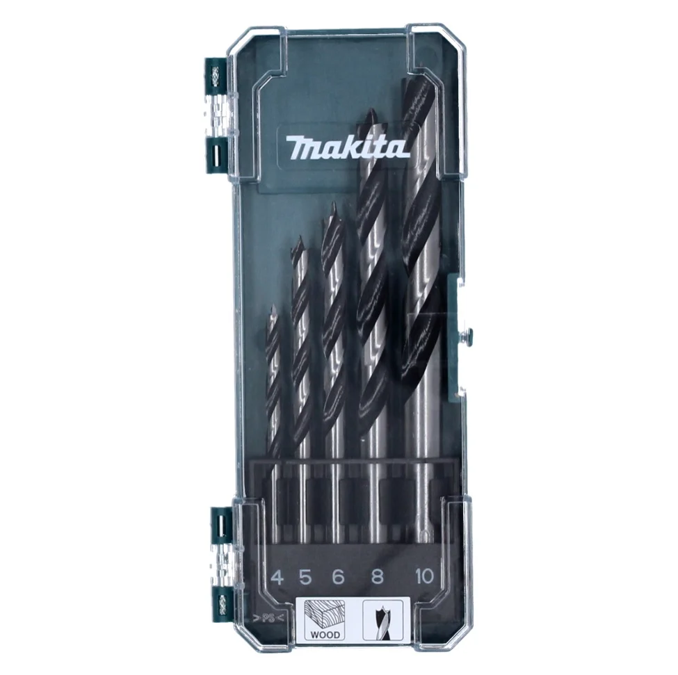 Juego de brocas para madera Makita 5 piezas (D-72861) Ø 4 / 5 / 6 / 8 / 10 mm