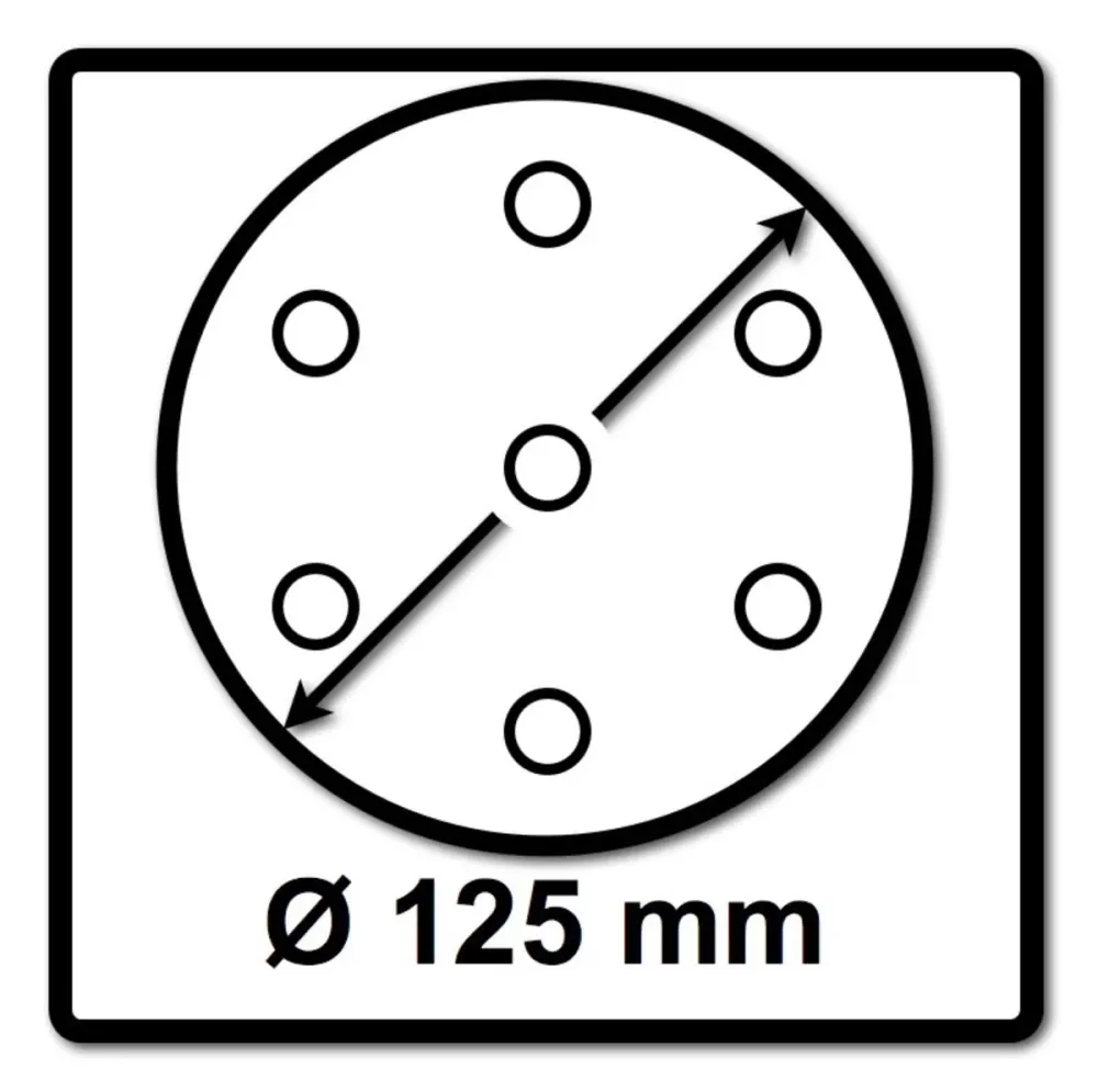 Lija Makita Velcro 125mm K180 100 piezas (2x P-43670) para DBO BO DCW DWE GEX PEX SXE BOS