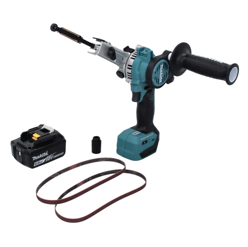 Lima de cinta sin cable Makita DBS 180 G1 18 V 9 x 533 mm sin escobillas + 1x baterí recargable 6,0 Ah - sin cargador