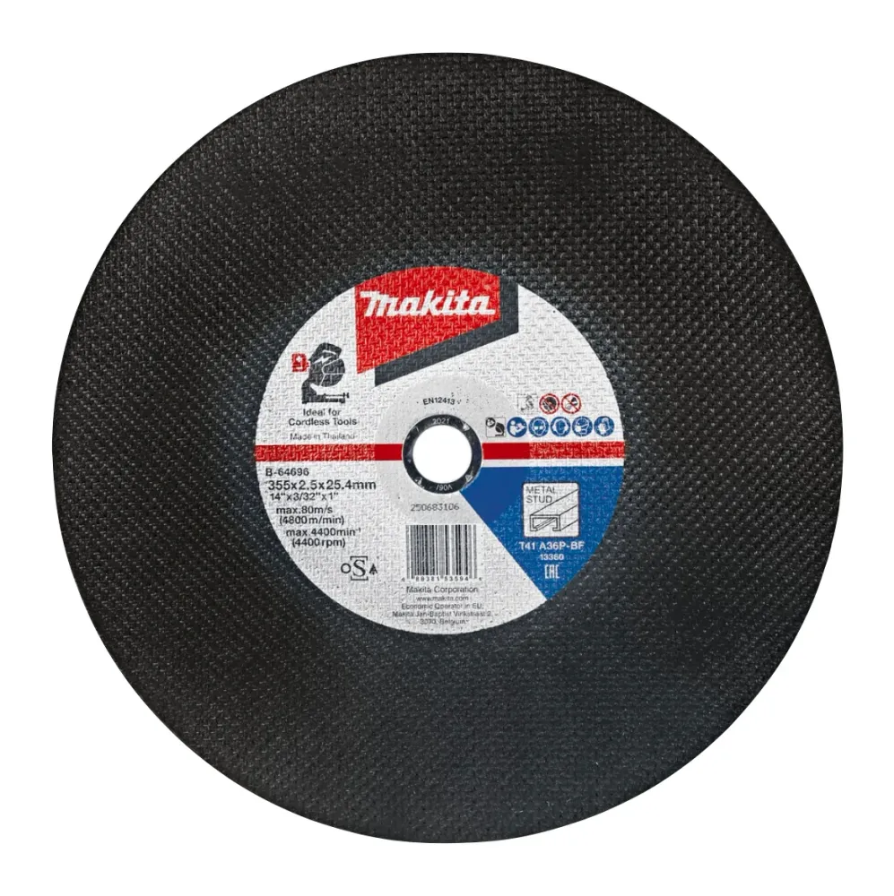 Makita B-64696-5 Disco de corte 355 x 2,5 x 25,4 mm A36P 5 piezas para acero