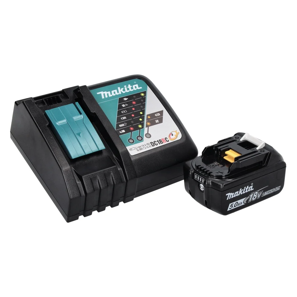 Makita DCC 500 RT Sierra circular de diamante sin cable 18 V - 125 mm - Sin escobillas + 1x Baterí 5.0 Ah + Cargador