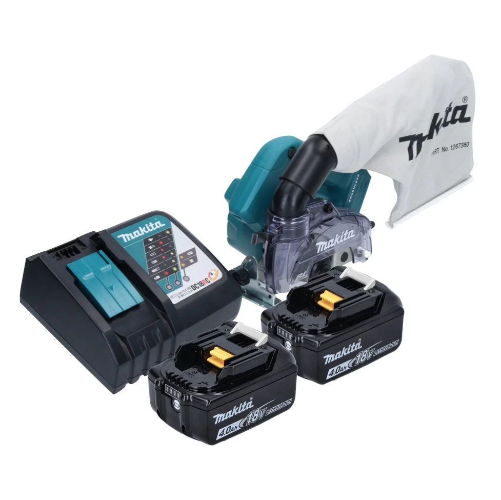 Makita DCC500RM Sierra circular sin cable 125mm sin escobillas 18V + 2x 4.0Ah Baterías + Cargador