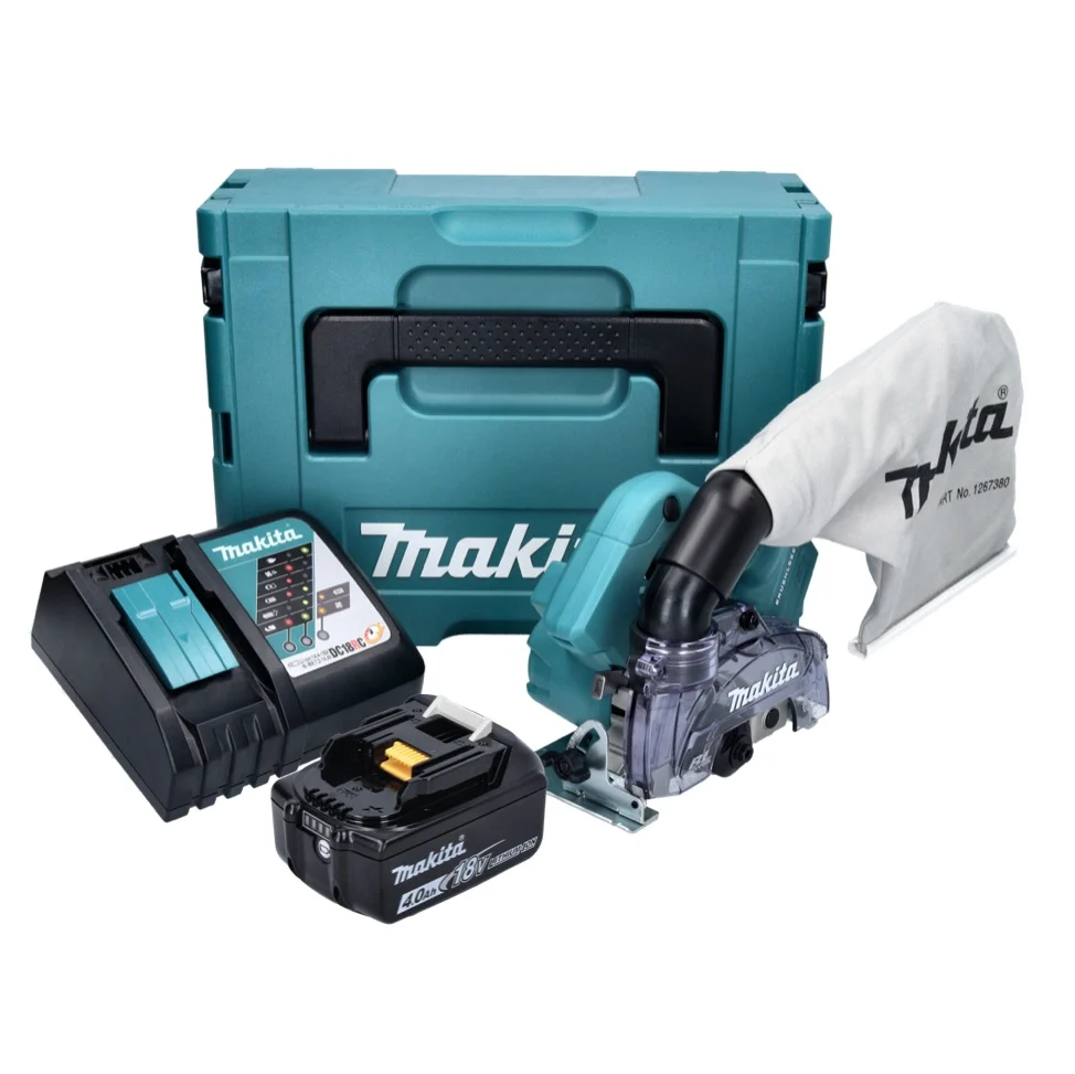 Makita DCC500RM1J Sierra circular sin cable 125mm sin escobillas 18V + 1x Baterí 4.0Ah + Cargador + Maletín Makpac