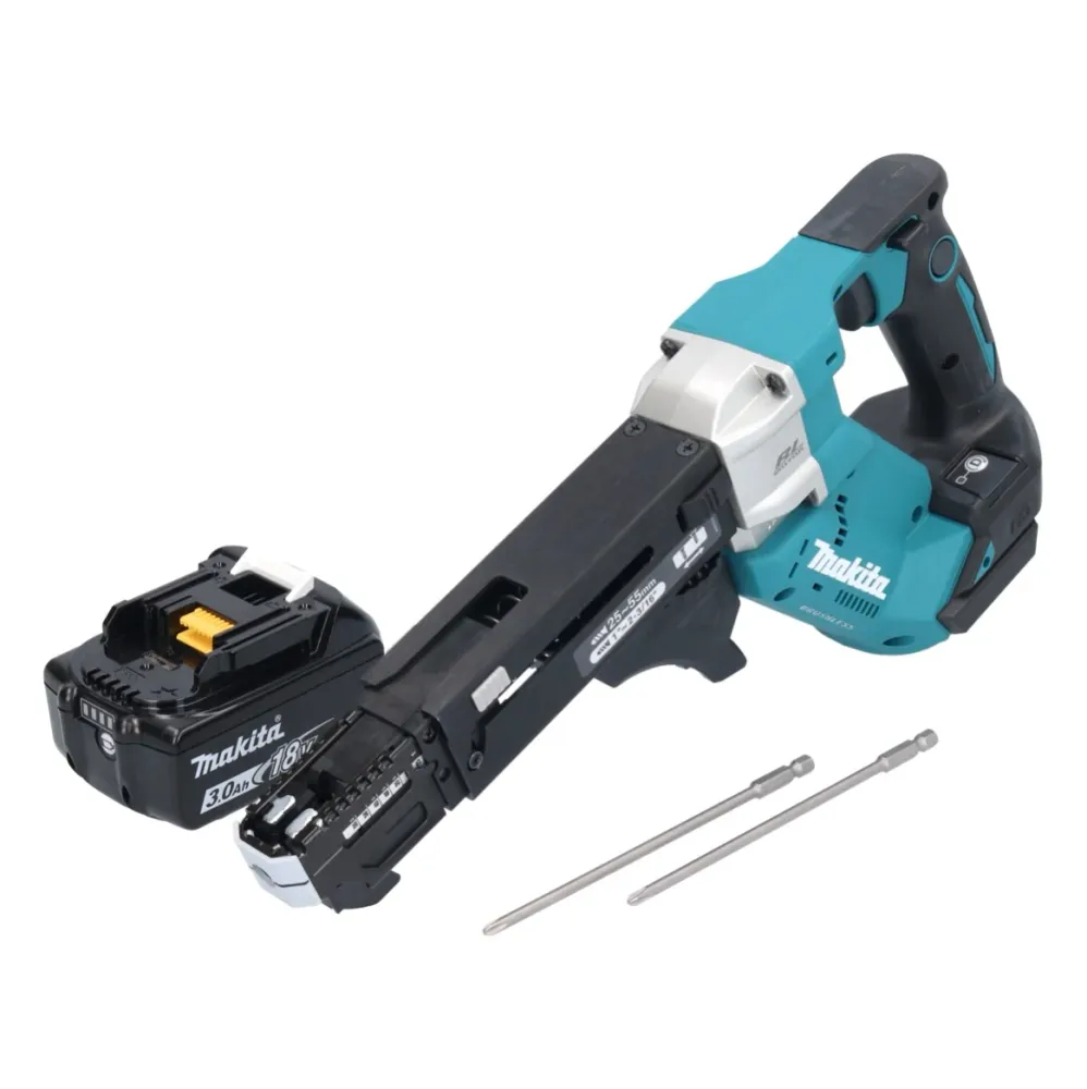 Makita DFR551F1 Atornillador automático sin cable 25 - 55mm 18V sin escobillas + 1x baterí 3.0Ah - sin cargador