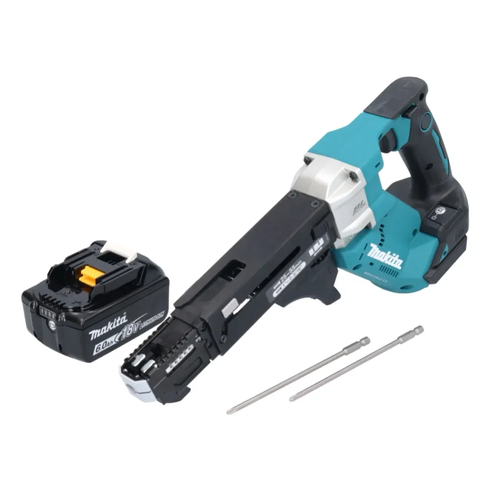 Makita DFR551G1 Atornillador automático sin cable 25-55mm Sin escobillas 18V + 1x Baterí 6,0Ah - sin cargador
