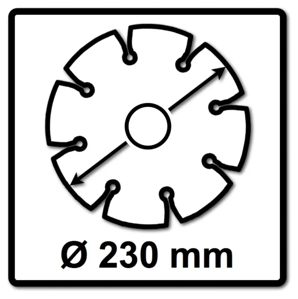 Makita Diamak 230 mm 1 pieza (D-61145) disco de corte de diamante para piedra, soporte para hormigón 22,23 mm