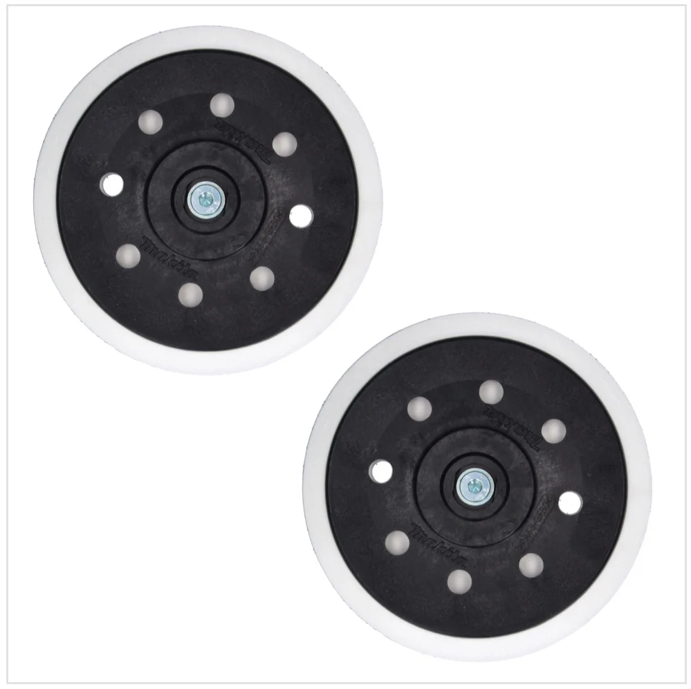 2x Makita disco de lija blando para lijadora / amoladora orbital 150 mm M8 ( 196684-1 )
