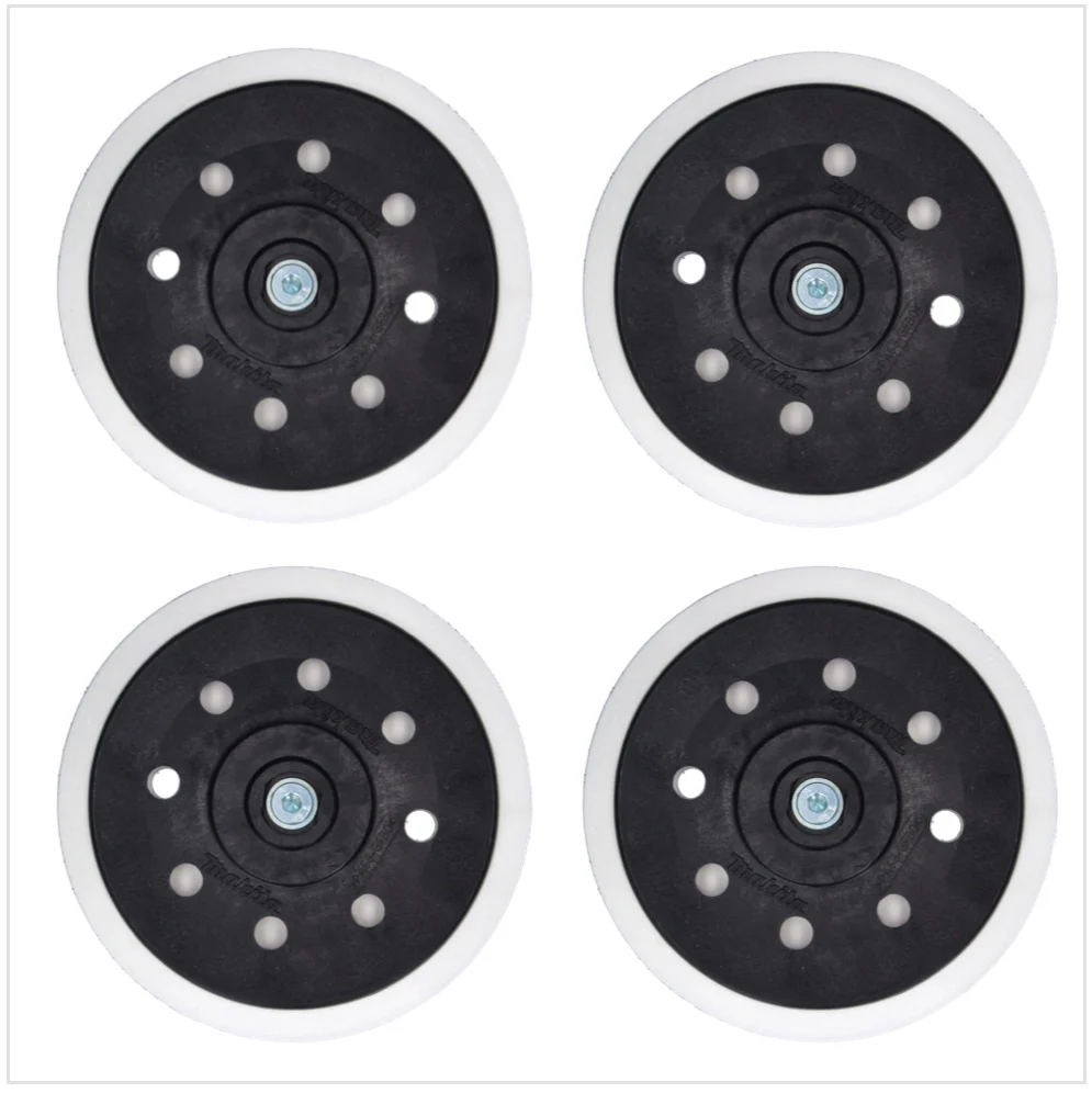 4x Makita disco de lija blando para lijadora / amoladora orbital 150 mm M8 ( 196684-1 )