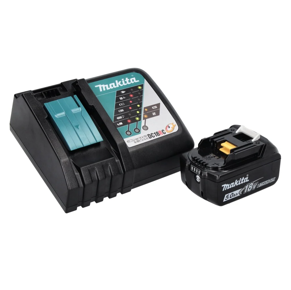 Makita DPJ 180 RT1J Ranuradora sin cable 18 V 100 mm + 1x Baterí 5.0 Ah + Cargador + Makpac