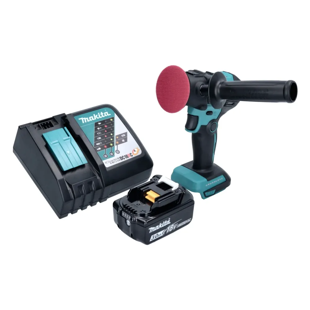 Makita DPV300F1 Pulidora sin cable 50/80mm 18V sin escobillas + 1x Baterí 3.0Ah + Cargador