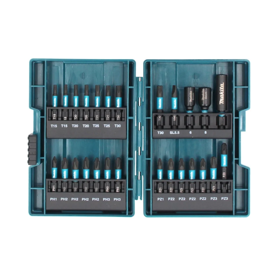 Makita E-03109 juego de puntas 90 piezas Impact Black Bit Set 25/50 mm S2 acero especial, resistente impactos