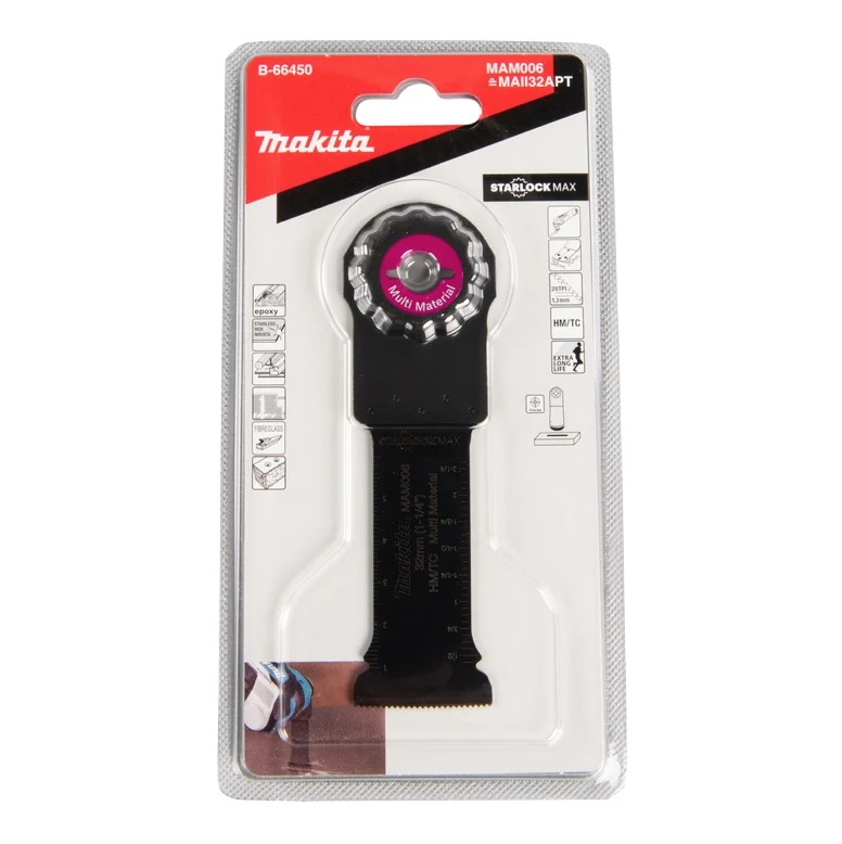 Makita MAM006 Hoja de sierra de inmersión Starlock Max 32 x 70 mm 4 piezas ( 4x B-66450 )
