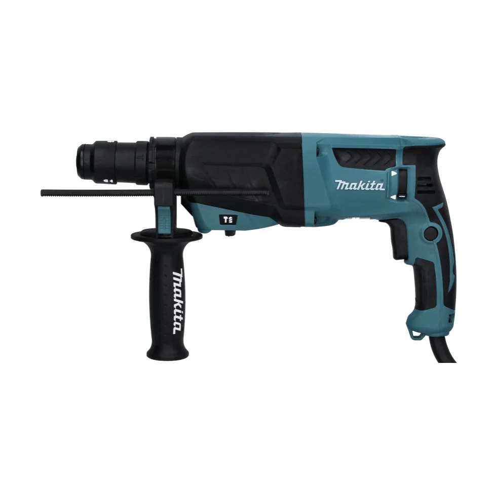 Martillo combinado Makita HR 2630 TJ 800 W 2,4 J SDS Plus + juego de brocas y cinceles de 11 piezas + portabrocas sin llav...