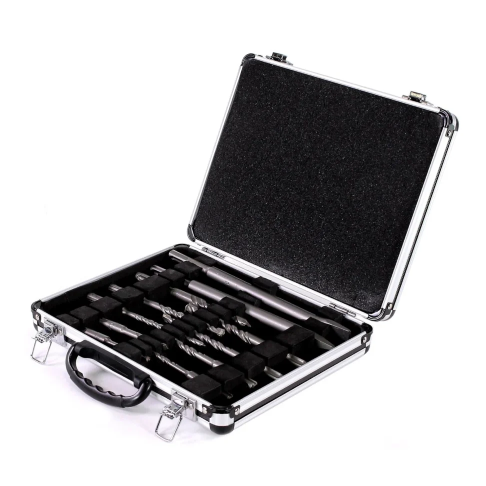 Martillo combinado Makita HR 2630 TJ 800 W 2,4 J SDS Plus + juego de brocas y cinceles de 11 piezas + portabrocas sin llav...