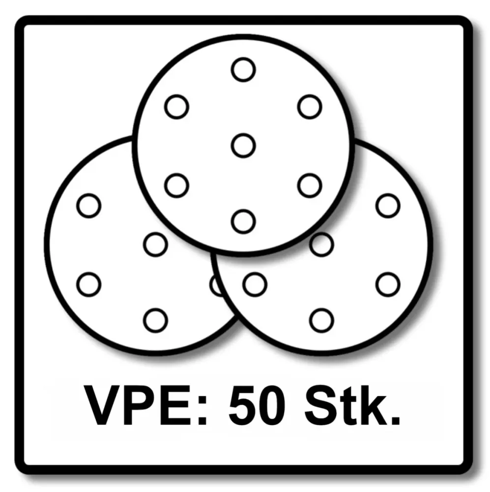 Papel de lija Makita Velcro 125 mm K 320 50 unid. ( P-43692 ) para DBO BO DCW DWE GEX PEX SXE BOS