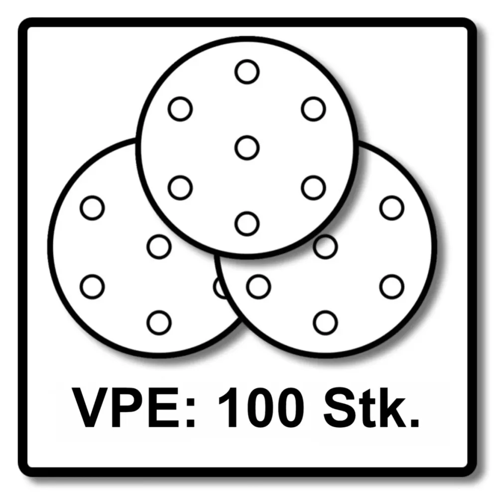 Papel de lija Makita Velcro 125 mm K 320 100 unid. ( 2x P-43692 ) para DBO BO DCW DWE GEX PEX SXE BOS