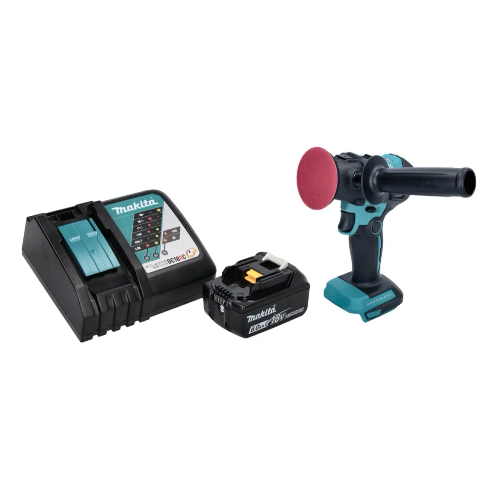 Pulidora sin cable Makita DPV300RG1 18 V - 50 / 80mm - Sin escobillas + 1x Baterí 6.0 Ah + Cargador