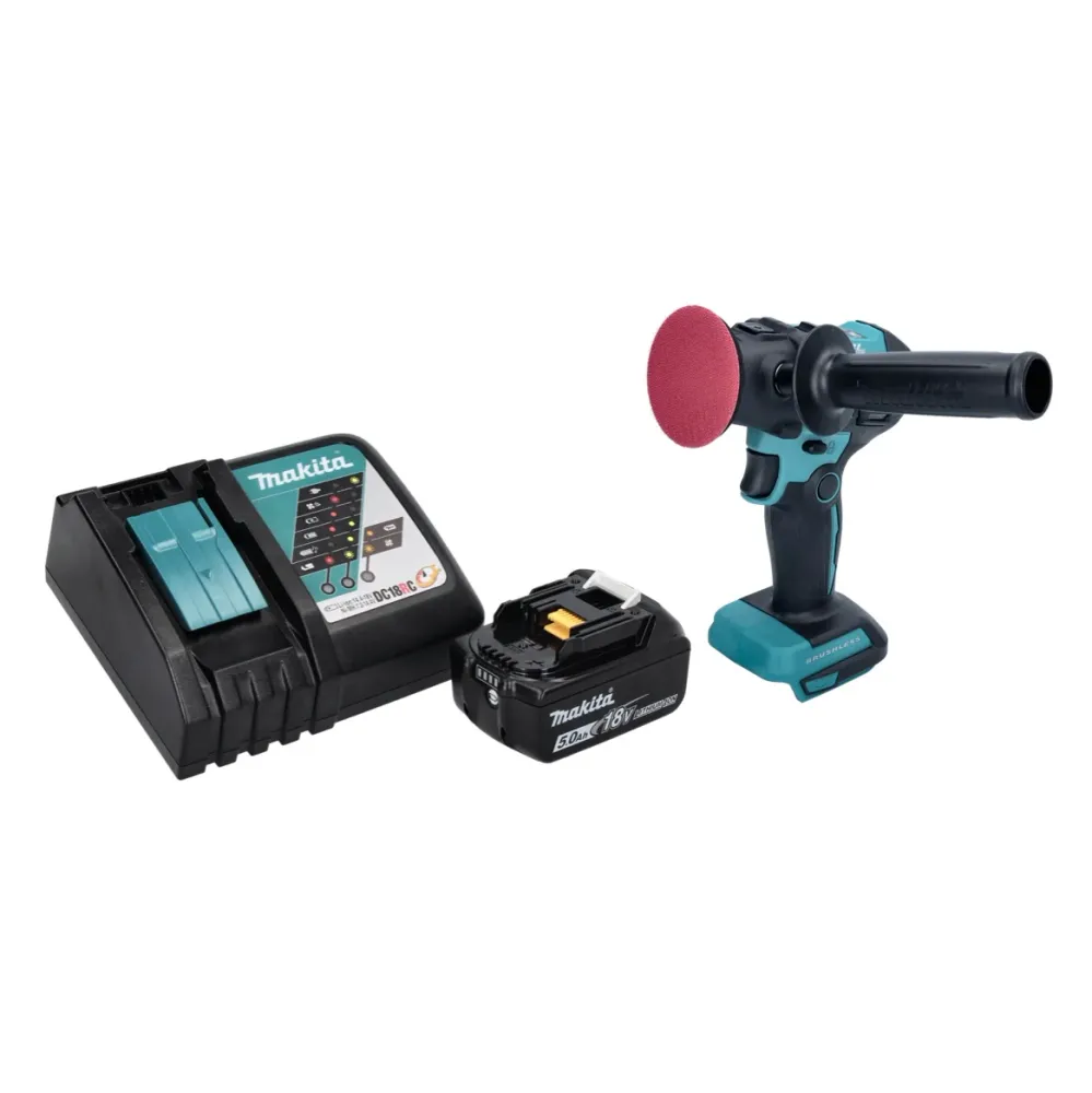 Pulidora sin cable Makita DPV300RT1 18 V - 50 / 80mm - Sin escobillas + 1x Baterí 5.0 Ah + Cargador