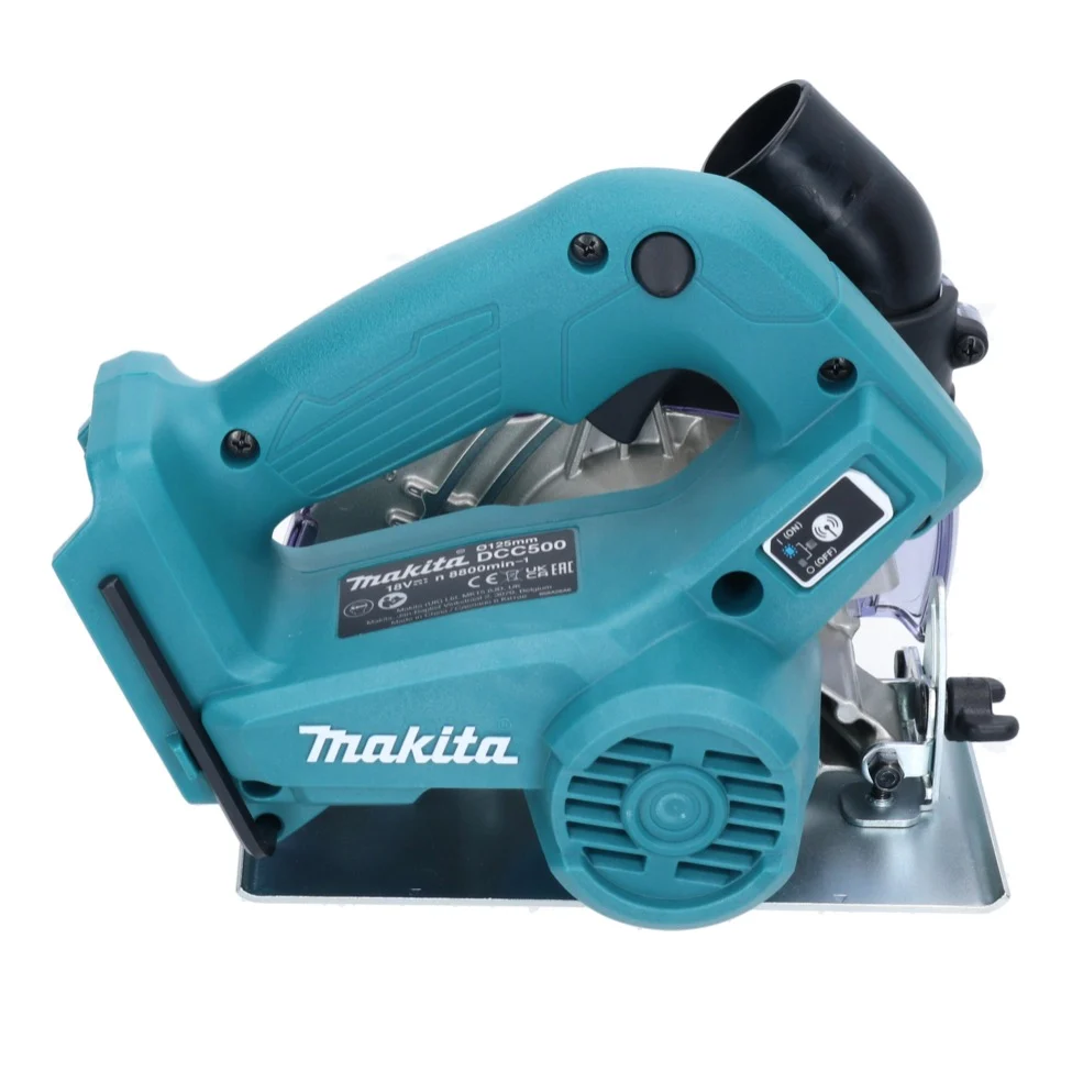 Sierra circular de diamante sin cable Makita DCC 500 RT 18 V - 125 mm - Sin escobillas + 1x baterí 5,0 Ah + sin cargador