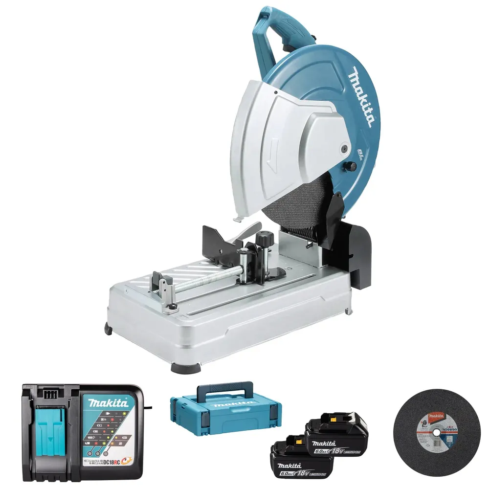 Sierra ingletadora Makita DLW140RTJ 18 V 6 Ah
