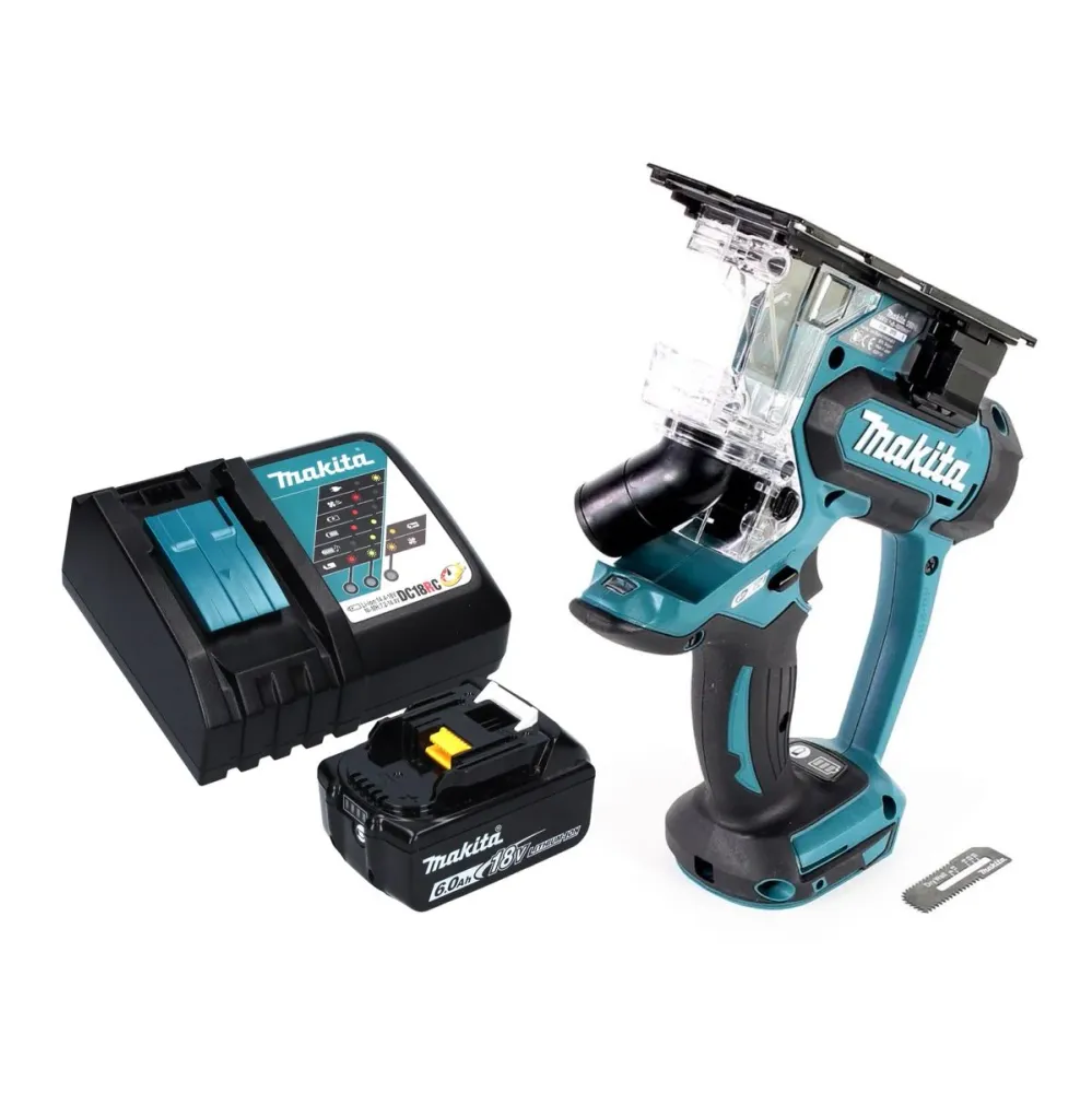Sierra para cartón yeso con baterí Makita DSD 180 RG1 18 V + 1 baterí de 6,0 Ah + cargador