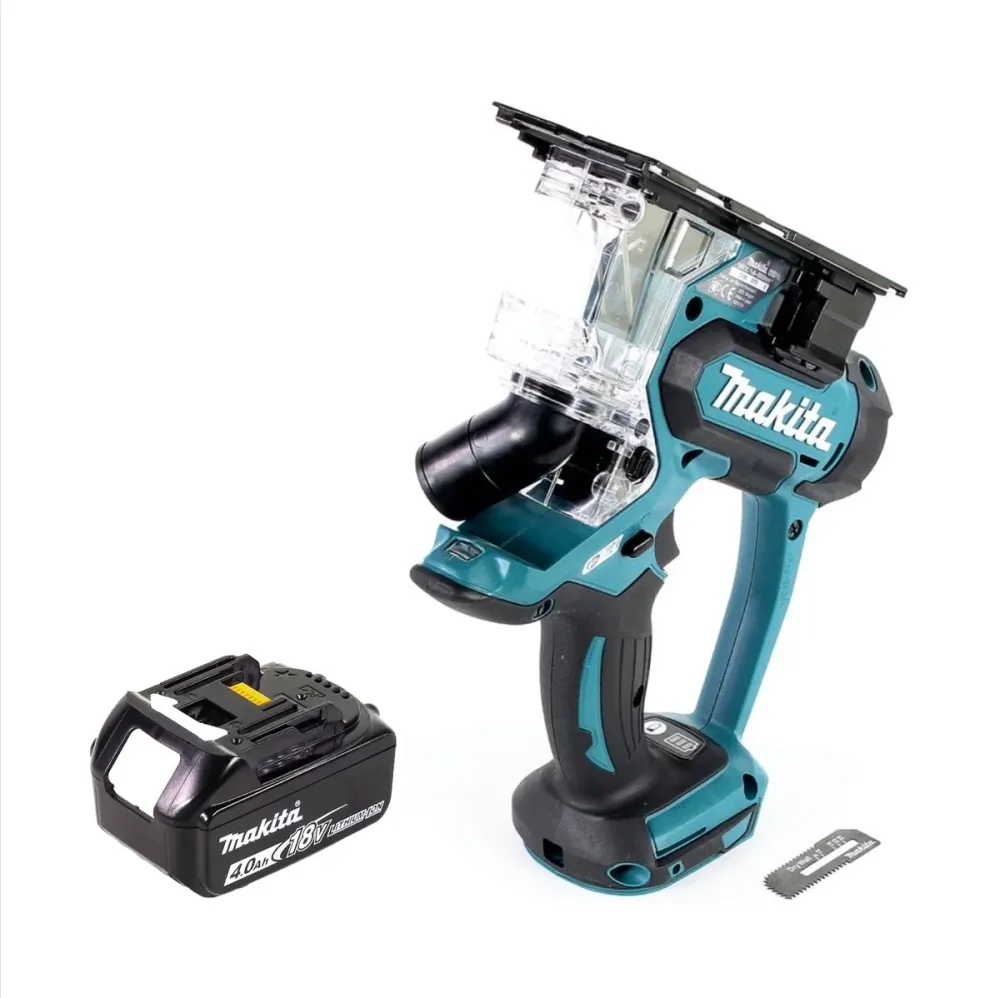 Sierra para cartón yeso Makita DSD 180 M1 con baterí de 18 V + 1 baterí de 4,0 Ah, sin cargador