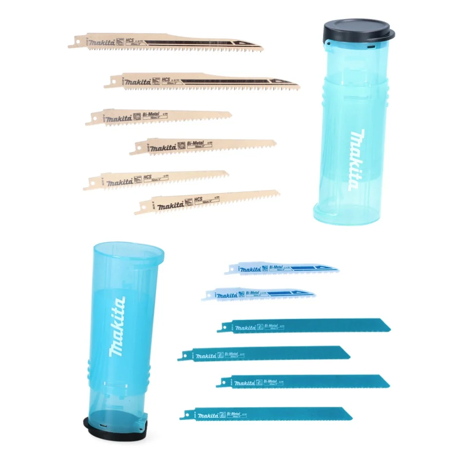 Surtido de hojas de sierra de sable Makita + B 152 mm 203 mm 228 mm 12 piezas para madera y metal