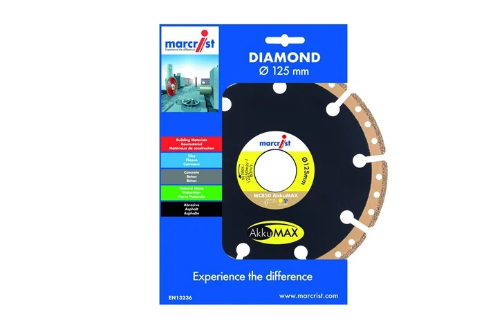 Disco de corte diamantado MC850 AkkuMAX ( 4000865528 ) Ø 125 mm taladro 22,23 mm amoladora angular ancho de segmento 37,6...