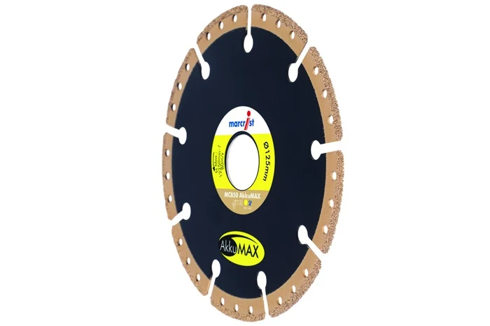 Disco de corte diamantado MC850 AkkuMAX ( 4000865528 ) Ø 125 mm taladro 22,23 mm amoladora angular ancho de segmento 37,6...