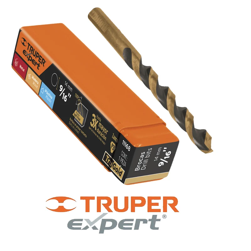 BROCA ACERO/COBALTO PROFESIONAL(11) 1/4" TRUPER MAYOREO FERRETERO S,A